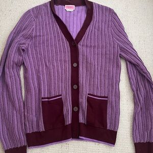 Kate Spade Plum and Lavender Cardigan